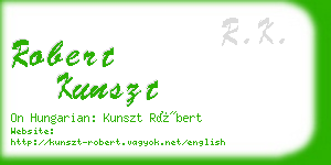 robert kunszt business card